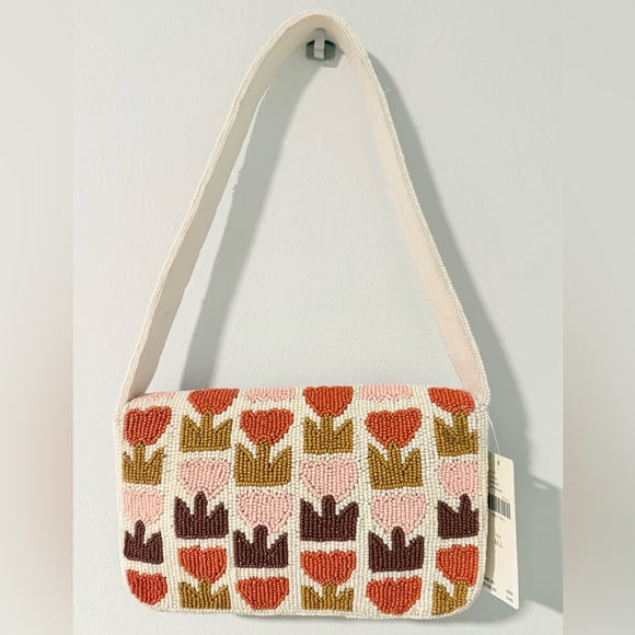 NWT Anthropologie Fiona Beaded Bag- Floral Edition - Picture 6 of 7